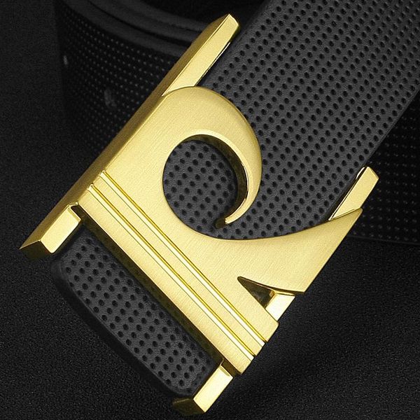 Cinture Golden White Lettera R Cintura Uomo Designer di alta qualità Vera pelle Young Fashion Style Cintos MasculinosCinture CintureCinture