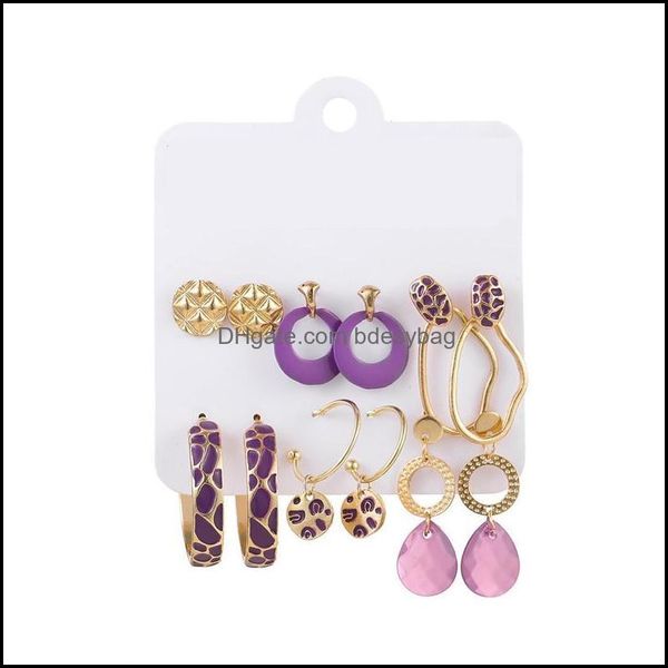 

dangle chandelier new bohemian earring set fashion mix hoop circle wate dhkyh, Silver