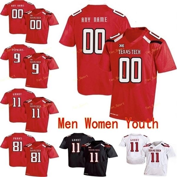 Thr Custom Texas Tech College Football Jersey 4 Antoine Wesley 44 Donny Anderson 5 Michael Crabtree 5 Patrick Mahomes II Männer Frauen Jugend Stitch