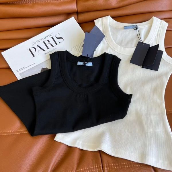 

fashion womens t shirts sleeveless woman vests designer t-shirt summer tanks camis tees vest short shirt lady slim vests ice silk, White