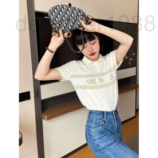 

women's hoodies & sweatshirts designer 2022 spring and summer new silk lapel short sleeve women's loose casual polo collar inlaid, Black