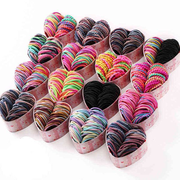

straight children's rubber band doesn't hurt hair girl's hair circle south korea lovely baby tie hair girl's head rope, Slivery;white