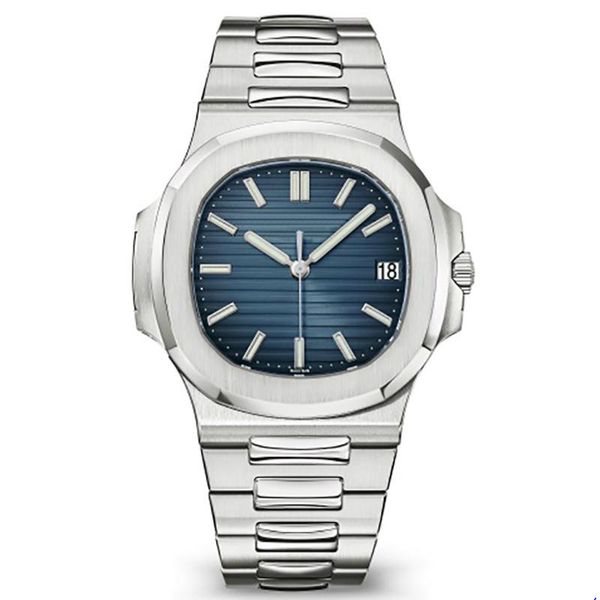 

fashion watch men automatic watches silver strap blue stainless mens automatic mechanical waterproof wristwatch montre de luxe gifts, Slivery;brown