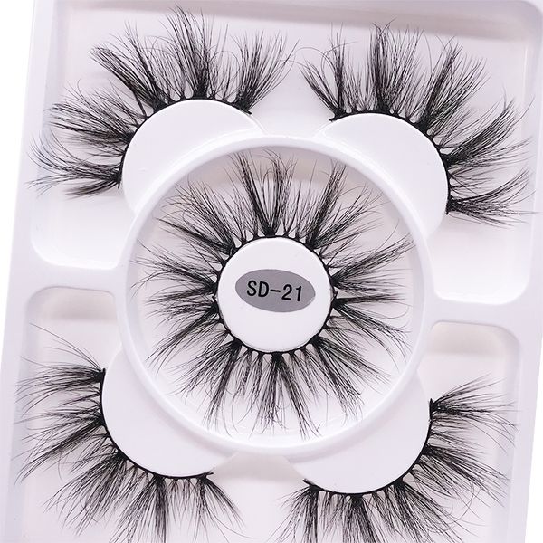 

3 pairs natural false eyelashes fake long makeup 3d mink eyelash extension for beauty 220524