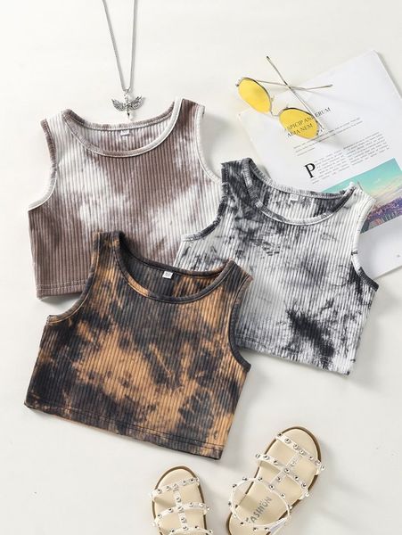 

toddler girls 3pcs tie dye tank she, Blue