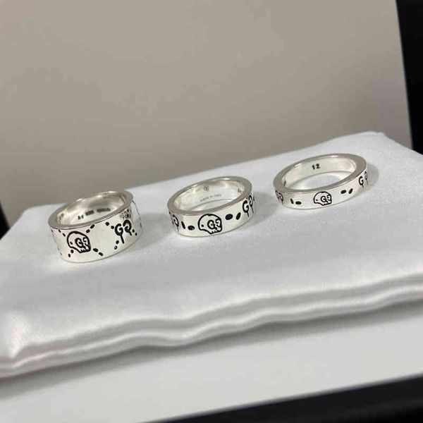 

plain ring gs925 sterling silver elf skull old ring for men and women