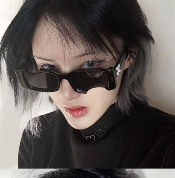 

new designer sunglasses chaopai off sunglass style ow40006 notched dign plate men's and women's personalized street shot, White;black