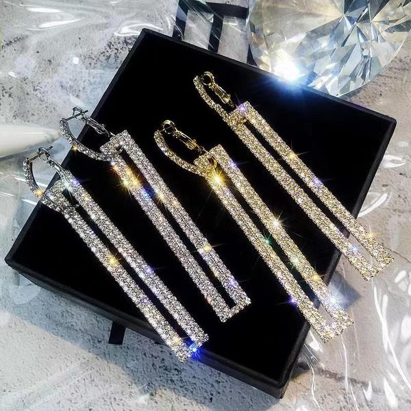 

earrings 925 silver dangle & chandelier needle show thin long personality exaggerate nightclub temperament designer jewelry women party gift