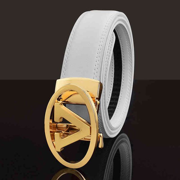 

white designer fashion belt luxury men v genuine leather letter automatic cintos para hombre marca a710, Black;brown