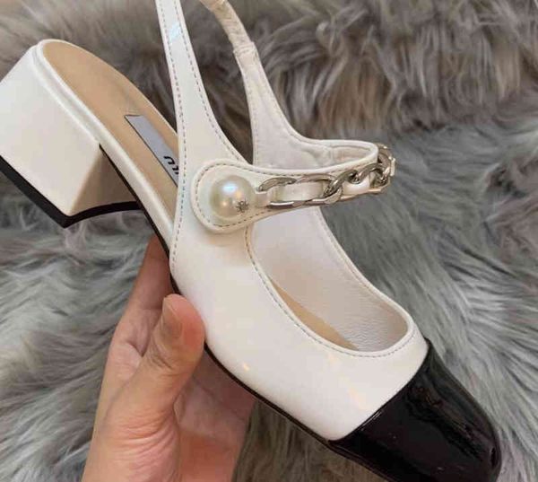 

m little fragrant style baotou one button sandals for women, Black