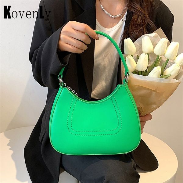

french style shoulder bags for woman spring bright color shoulder bag vintage fashion handbag solid color pink shoulder 220620
