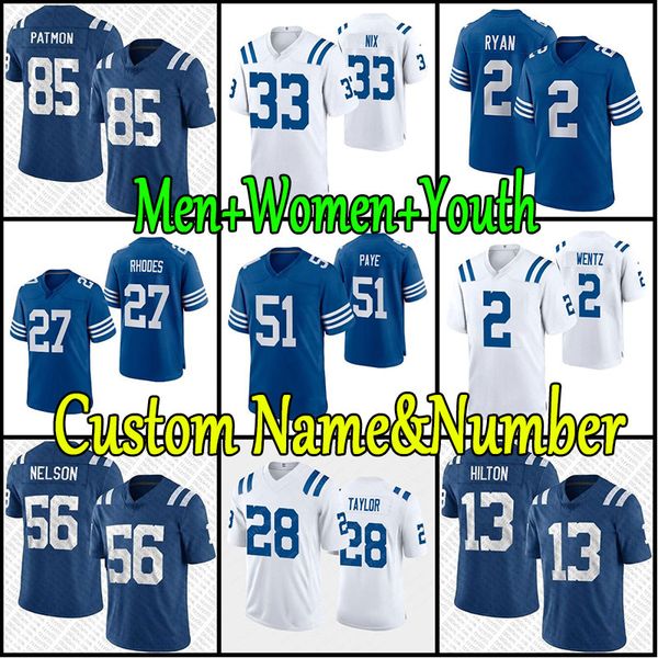 

2 matt ryan 53 darius leonard jersey football peyton manning jonathan taylor michael pittman jr jerseys quenton nelson rodrigo blankenship d, Black;red