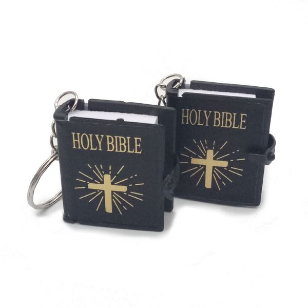 

mini small bible pendant keychain catholic jewelry, Slivery;golden