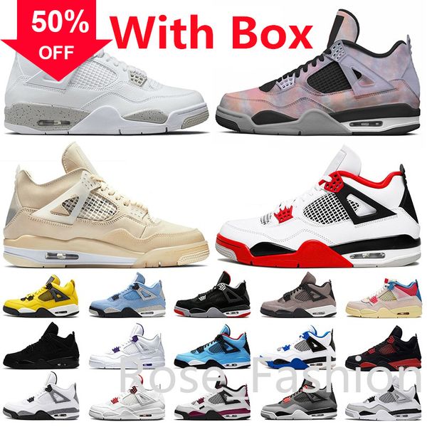

original box 3 days ship with box 4 black military cat infrared fire red mens basketball shoes cement university unc thunder white oreo
