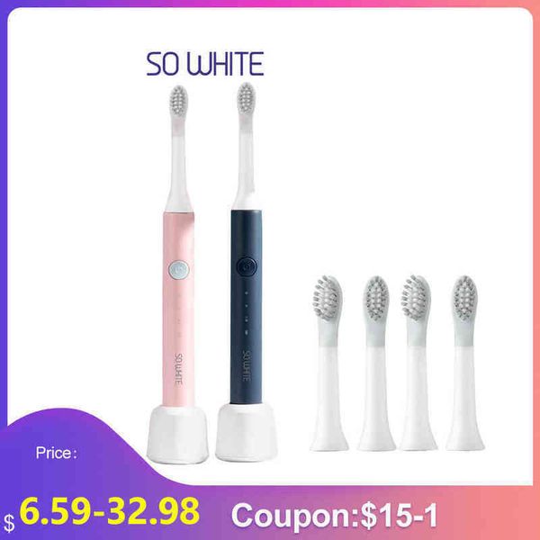 

soocas so white electric toothbrush sound waves smart brush ultrasonic whitening waterproof deep cleaning teeth 0314