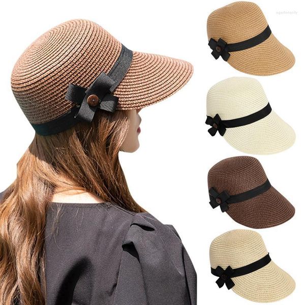 Козырьки солнцезащитные шляпы для женщин солнцезащитный крем женский соломенные на открытом воздухе