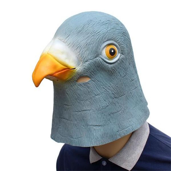 Novo máscara de pombo máscara de látex gigante de pássaro halloween cosplay figurin teatro máscaras para decoração de aniversário de festa gc1255