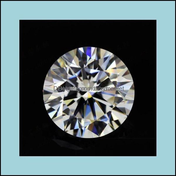 

loose diamonds jewelry ef color moissanite round cut diamond with box and certification for rings vs1 gemstones dhi5h, Black