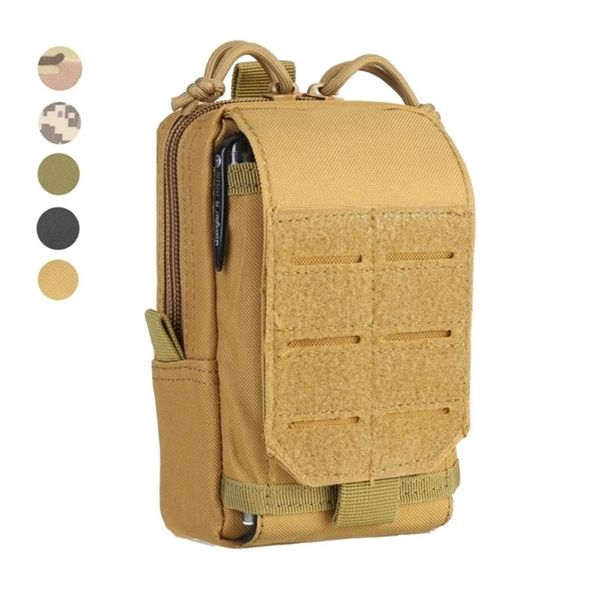 1000D Tactical Molle bolsa ao ar livre Homens EDC Bolsa de ferramentas Militar de cintura coletor de colete de coletor de celular Caixa de celular caça 220512