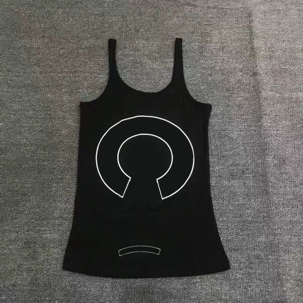 

summer woman designer tanks letter pattern printed fashion belt vest black y-shaped elastic, White