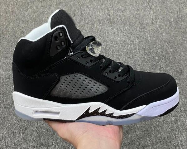 

shoes 5 oreo basketball 5s black white-cool grey men outdoor sneakers ct4838-011 us 7-13, White;red