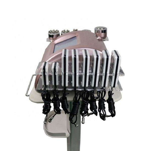 Многофункциональный липо-лазер 6в1 для похудения, вакуумная RF-ультразвуковая кавитационная тонкая машина
