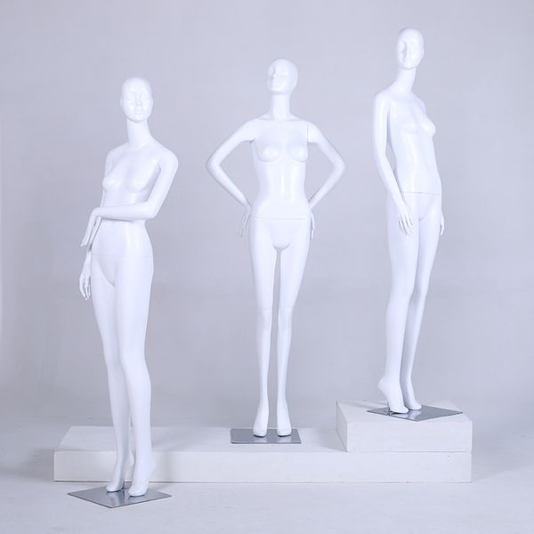 

nice posture female whole body mannequin white black model on display, Khaki