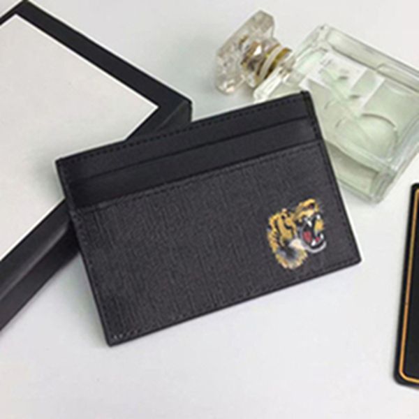 Designer clássico G Card Titulares Mens carteiras femininas bolsas de moeda preta textura de couro preto cartões de crédito de dupla face Mini carteira com caixa por atacado 102801