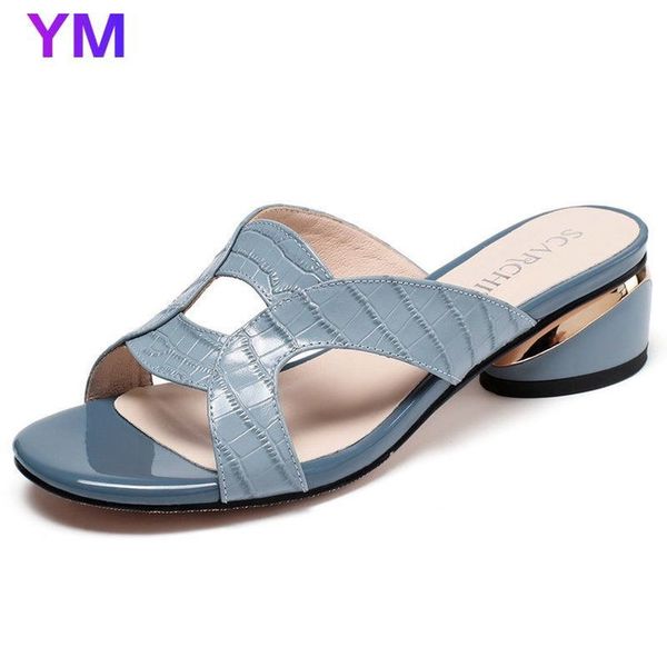 

women s concise transparent slippers open toe platform high heels sandals zapatillas mujer casa sapatos femininos pvc outside 220721, Black