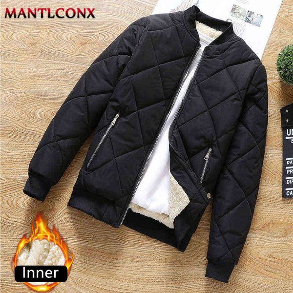 

mantlconx men's winter coats bomber jacket men windbreaker male coat men's cold jacket 2022 fleece jackets for men baseball coat y, Black;brown