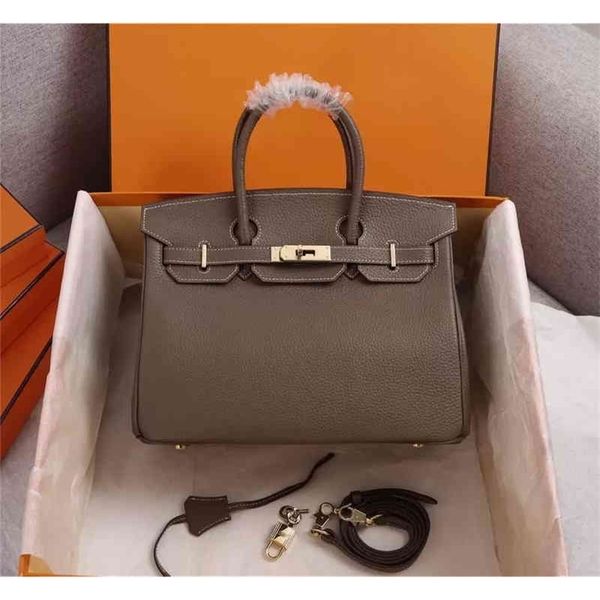

birkins classic manual women totes fashion layer cowhide litchi pattern pochette rouge togo yy