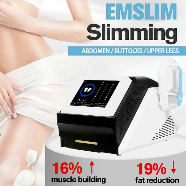 

2 handles emslim body shaping slimming beauty equipment ems cellulite reduction electric muscle stimulator fat burning loss weight machine