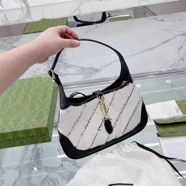 

clutch bags handbags underarm bag canvas two tone letters hasp design female hobos purse fashion single shoulder strap lock gold hardware