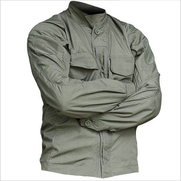 EST Taktik Uzun Kollu Gömlek Askeri Askerler Üniforma Yüksek Kalite Çok Cepler Kargo Gömlek Kamuflaj Elbise 220330
