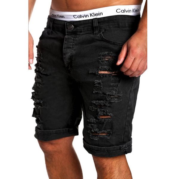 

mens casual short fashionable spring and summer new perforated washable shorts, White;black