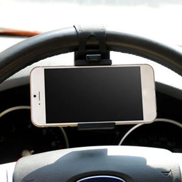 Car Phone Holder Stand Steering Wheel Bracket Mobile Smart Cell Phone Mount Universal