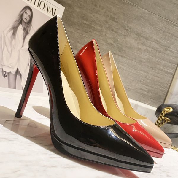

platform women lady 10cm heel high heeled shoes for wedding party fashion designer shoes pumps C0329, Black
