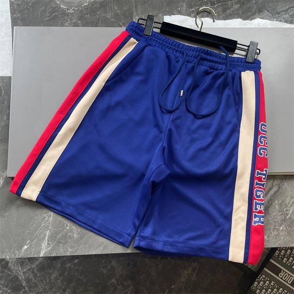 

clothing 2022 spring and summer new couple's printed webbing splicing casual shorts men's and women's capris, Black;white