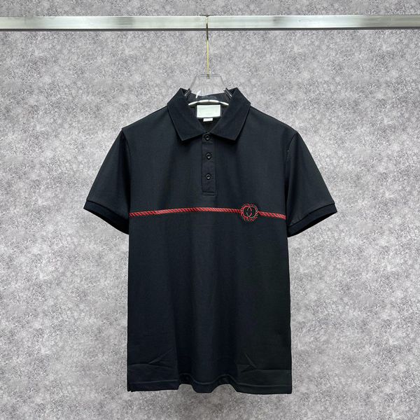 

men's polos designer 2022 summer fashion brand new men's slim fit letter stripe embroidery lapel polo shirt short sleeve t-shirt h, White;black