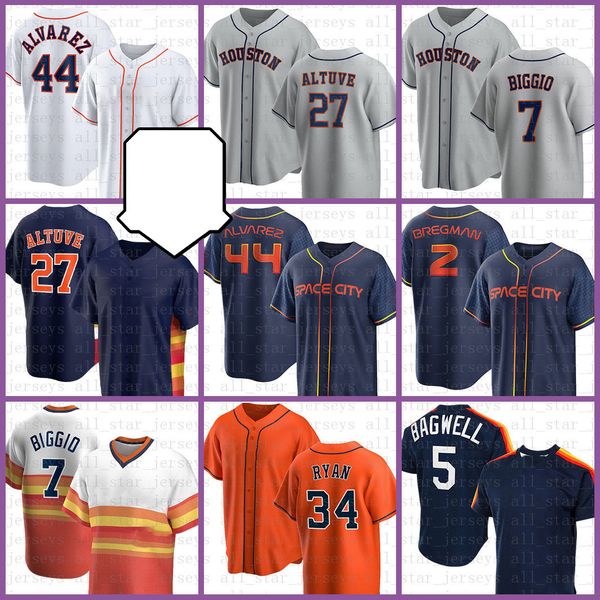 

houston baseball jersey 27 jose altuve yordan alvarez craig biggio alex bregman nolan ryan jeff bagwell justin verlander carlos correa yuli, Gray