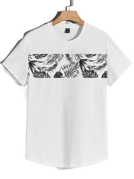 

men tropical print 33ev#, White;black
