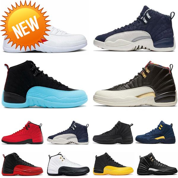 

boots jumpman twist 12 12s mens basketball shoes utility grind indigo flu game dark co, Black