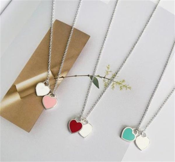 

2022 new sterling silver necklace love brand enamel chain luxury women high-quality pendant fashion jewelry wholesale price
