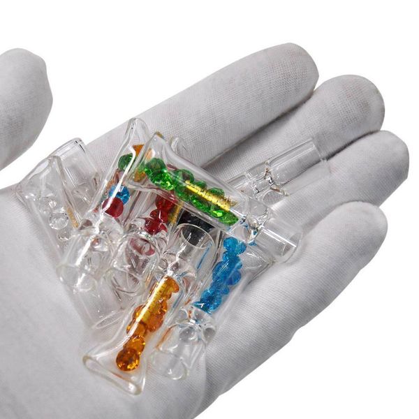 8mm Sigara Filtre İpuçları Çok renkli cam sigara boru konik bir darbe taşınabilir tatma tüp aksesuarları