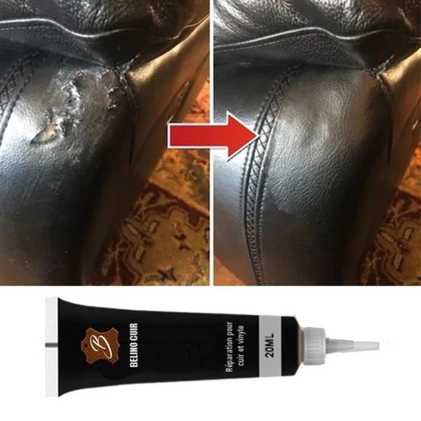 20ml Crema per la riparazione della pelle Auto Pu Gap Crack Scratch Borse Divano Giacca Riparazione Auto PU Sedile in pelle Borsa per la pulizia Scarpe Crema per la riparazione