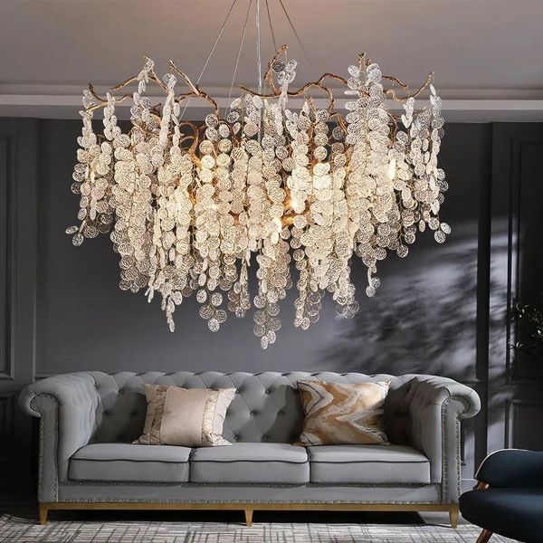 Lâmpadas pendentes iluminação nórdica de lustres ledes de luxo de luxo decoração de arte interna lustres internos sala de jantar