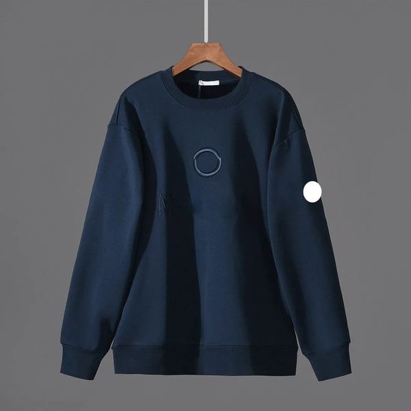 

monclair fashion classical nfc scan new mens hoodies french brand sweatshirt print and embroidered letter badge womens hoodie 6color juvf, Black