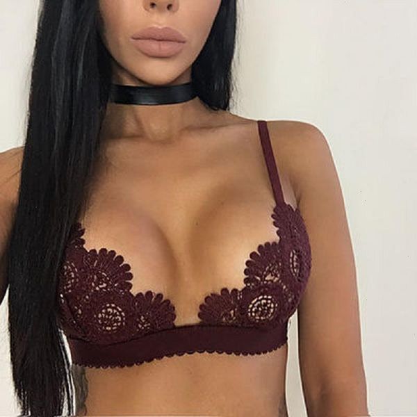 

women lace floral bralet bra bustier crop unpadded ladies bralette ladys underwear summer party lingerie, Red;black