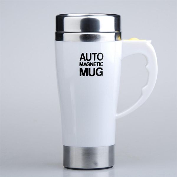 

epacket 450ml automatic stirring magnetic coffee mug stainless steel milk mixing water cup blender lazy smart breakfast thermal cu297e