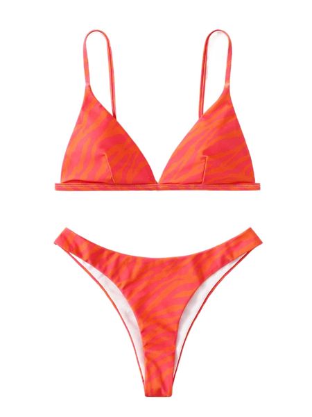 

z.ebra s.tripe b.ikini swimsuit d7fw#, White;black
